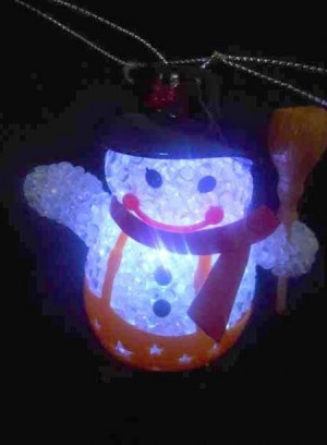 Lampu Kristal Beras Snowman Natal - 869 