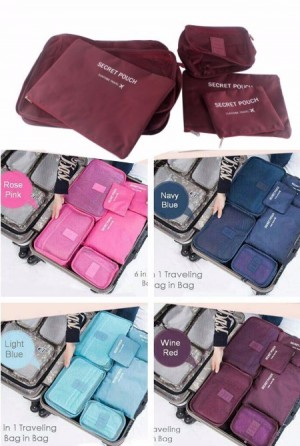 Travel Bag Set 6 | Bags in Bag 6 in 1 Tas Wisata Serbaguna Multifungsi &ndash; 904