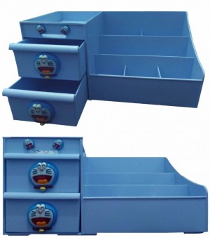Rak Kosmetik Doraemon Tempat Wadah Kotak Kosmetik Doraemon Serbaguna - 937