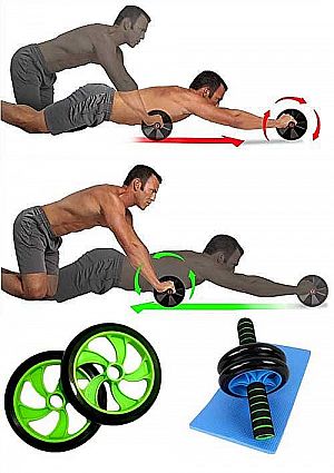 AB Wheel ABS Roller Wheel Alat Push Up Roda Pushup Fitnes Gym Fitness Dada Perut – 220