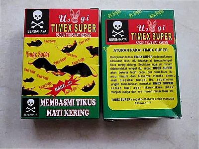 Racun Tikus Super Timex Ampuh Basmi Tikus Mati Kering No Bau Satuan Harga Per Sachet – 648