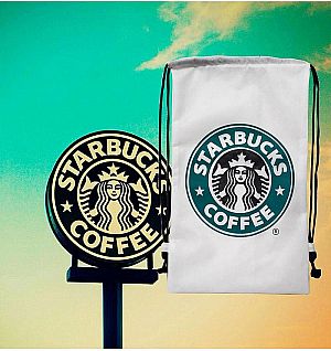 Tas Serut Starbucks Non Ori Tidak Asli Bajakan Murah Bukan Original - 596
