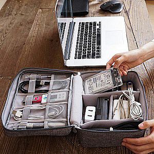 Gadget Organizer Bag Travel Tas Penyimpan Perangkat Elektronik Handphone Charger Adaptor – 202