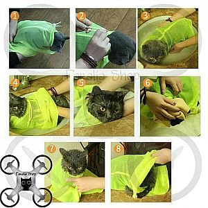 Tas Kantong Jaring Kucing Multifungsi Alat Cat Grooming Bak Mandi Serbaguna – 958