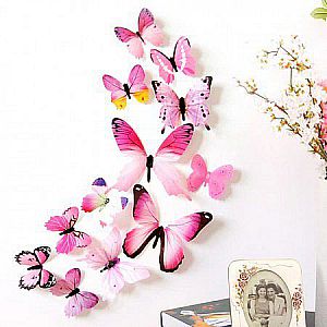 Stiker Kupu 3D Wallsticker Butterfly Magnet Tembok Teras Kebun Home Dekor – A98