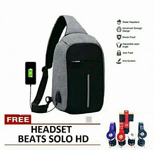 Sling Bag Pria Wanita Tas Anti Maling Thief Remaja Keren Kekinian Tas Selempang Surabaya Murah – 619