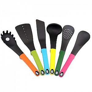 Kitchen Tool Set 6 in 1 Alat Dapur 6 pcs Nylon Spatula Sendok Garpu Sodet Sutil – A112