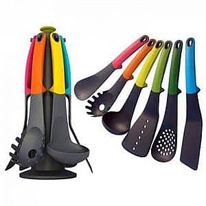 Kitchen Tool Set 6 in 1 Alat Dapur 6 pcs Nylon Spatula Sendok Garpu Sodet Sutil – A112