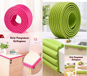 Pengaman Meja Strip 8 cm Sudut Serbaguna Siku Meja Lemari Baby Safety &ndash; A113