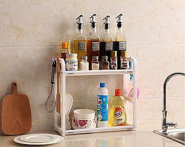 Rak Dapur 2 Susun Serbaguna Dua Tingkat Tempat Wadah Multifungsi Interior Kamar &ndash; A114