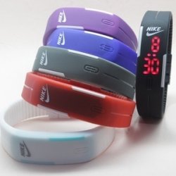 Jam LED Tangan Arloji LED Karet Rubber Watch Nike Adidas Puma – 319