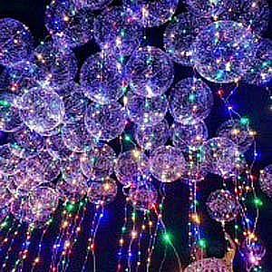Balon LED Rainbow Pesta Warna Warni Lampu Kelap Kelip Ultah Ulang Tahun Party – A169