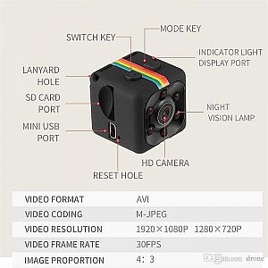 Mini SQ11 Camera Action Sport SQ11 Full HD 1080 DV DVR 12 MP FULL HD Kamera – A206 