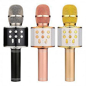 Mic WS858 Karaoke Mic Bluetooth Wireless Speaker Headset Mp3 Smule Wster Microphone – A213