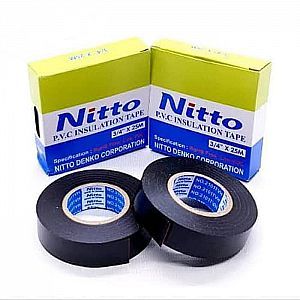 NITTO Isolasi Listrik Original Tape Hitam PVC Kabel Nito 3/4&rdquo; 25 M Asli Ori &ndash; A223 