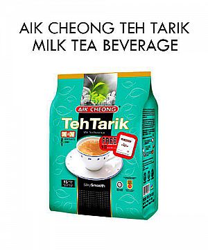 AIK CHEONG Teh Tarik Milk Tea Beverage One + One Biru Muda ORI Malaysia – A234C