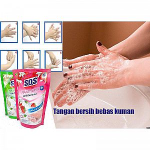 Sabun Cuci Tangan SOS Anti Bacterial S O S 300 ml Mandi Nyuci Cegah Virus Bakteri Kuman – A264