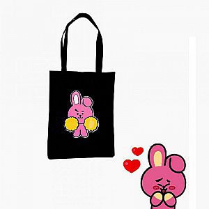 Tas BT21 Tote Bag BT 21 Cooky Bunny Kelinci Pink BTS K Pop Boy Korea Kobucca Bag Hitam – A263D