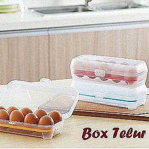 Kotak Telur Isi 10 Sekat Telor Tempat Simpan Plastik Box Egg Tray Transparan Unik – A316