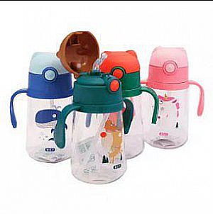 Botol Anak Karakter 450 ml BPA FREE + Pegangan Buat Minum Motif Lucu Water Bottle – A321