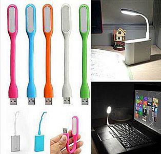 USB LED Light Lampu USB Lentur Flexible Stick Lamp Lampu Baca Darurat Colokan Powerbank Laptop Sikat