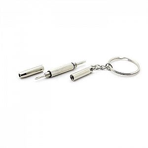 Gantungan Kunci Obeng Mini Screwdriver Keychain 4 in 1 Mini Stainless – A355