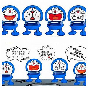 Pajangan Dashboard Mobil Goyang Smile Doraemon Emoji Shake Spring Doll Hiasan Lucu – A350