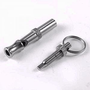 Pluit Alat Bantu Latih Anjing Peluit Ultrasonic Burung Whistle Silver Kucing Burung – A360