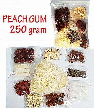 Peach Gum Dessert (PAKET Tinggal Masak) 250 Gr Fresh Homemade Set – A368