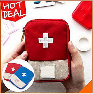 Tas Travel P3K Medicine Pouch Tas Obat Tempat Kotak Obat Organizer P3K First Aid Souvenir Koper Kore