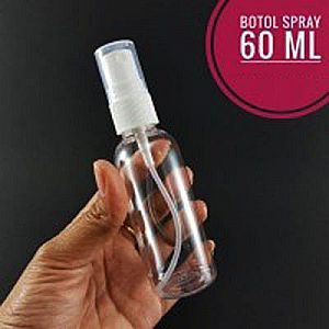 Botol Spray 60 ml Botol Bening Spray Bottle Kemasan Tanggung 60 mili liter Transparan Tutup – A391B
