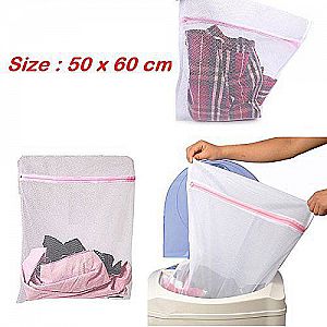 Laundry Net 50 x 60 cm Jaring Cucian Jumbo Besar Laundry Bag Zipper Kantong Cuci Nett Cucian Resleti