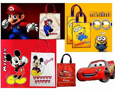 Goodie Bag Kartun Cowok Karakter Mario Bros Mickey Mouse Minion Mcqueen – A422