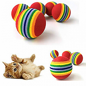 Mainan Bola Kucing Rainbow Ball Toys Mainan Bola Anjing Kitten Dog Toy – A447