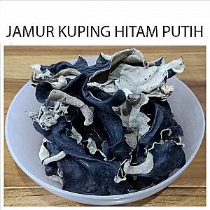 Jamur Kuping Hitam Putih Re Pack 50 gr Packing Kemasan Plastik Premium – A455